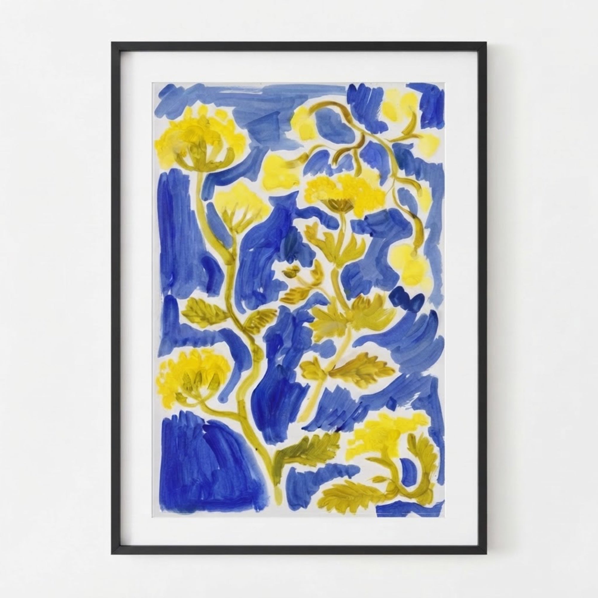 Yellow on blue II