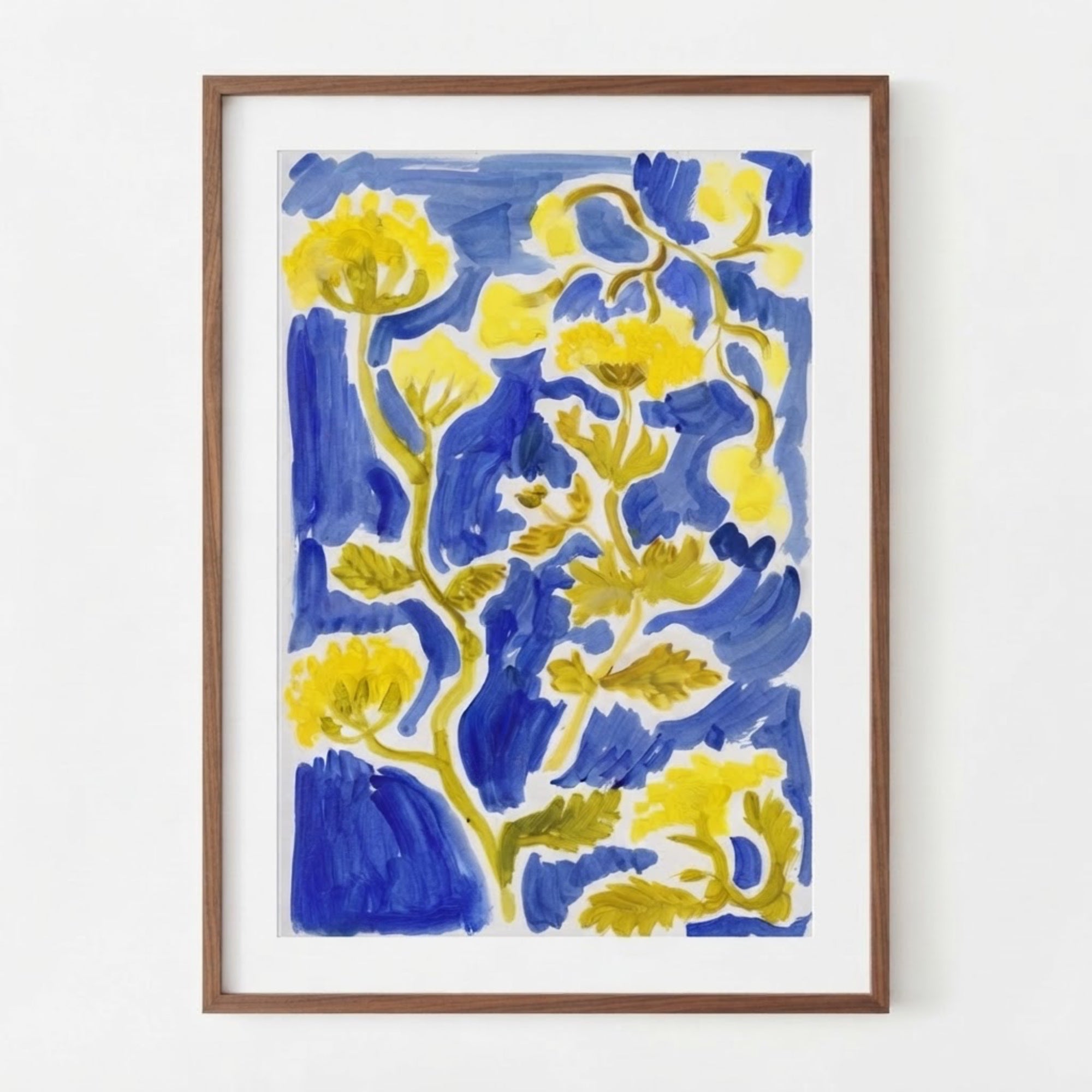Yellow on blue II