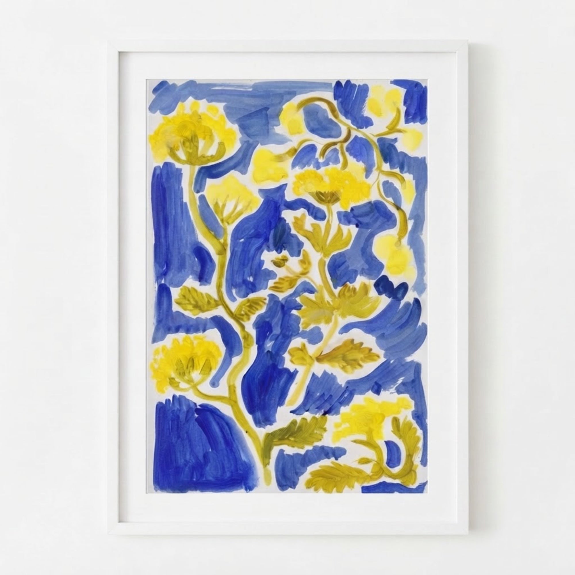 Yellow on blue II