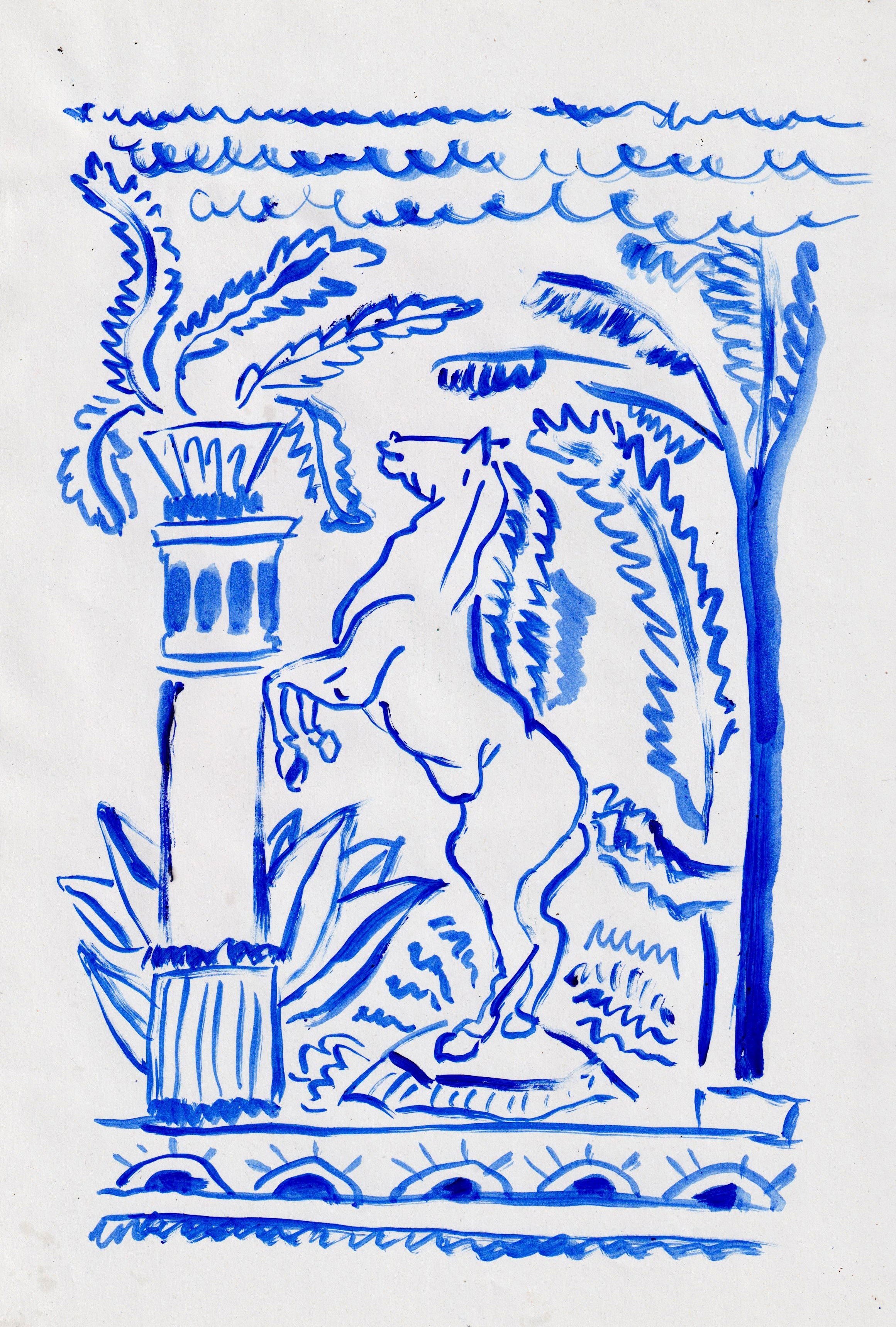 Horse in Garden
