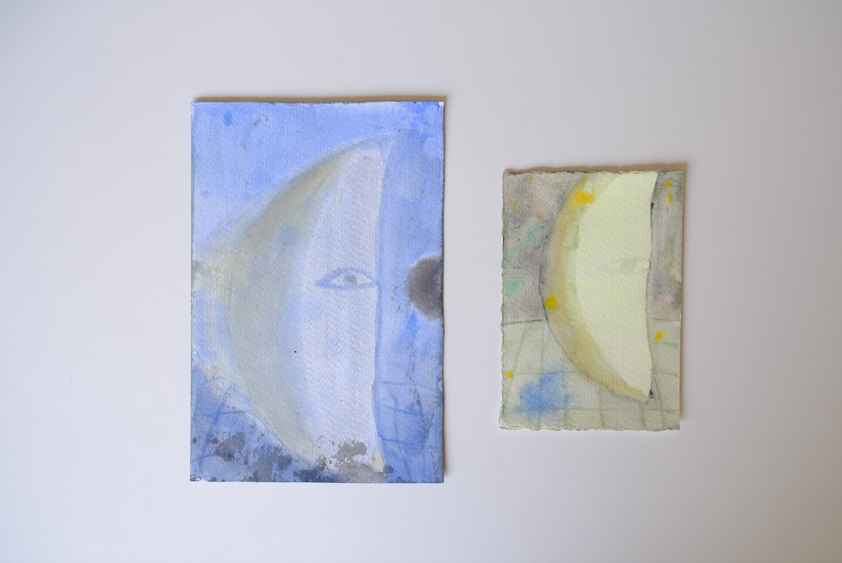 Yellow Moon with Snake