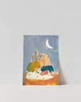 Two Figures and a Moon