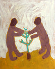 Two Figures and a Plant